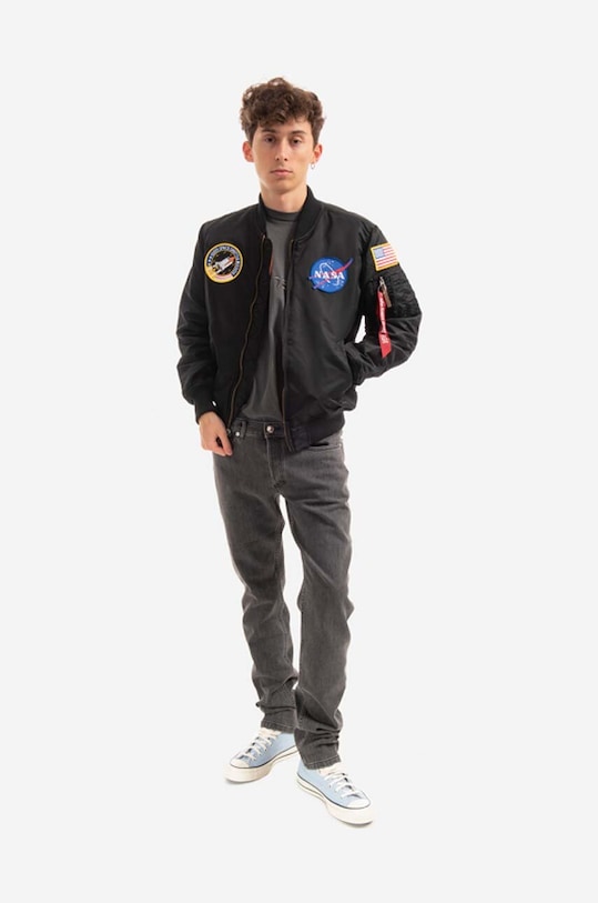 Alpha Industries bomber jacket MA-1 VF NASA 166107.03 black AA00