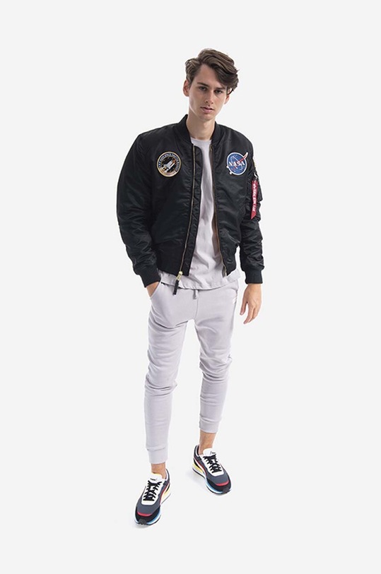 Alpha Industries bomber dzseki MA-1 VF NASA LP 16617LP 3 166107LP.03 fekete AA00
