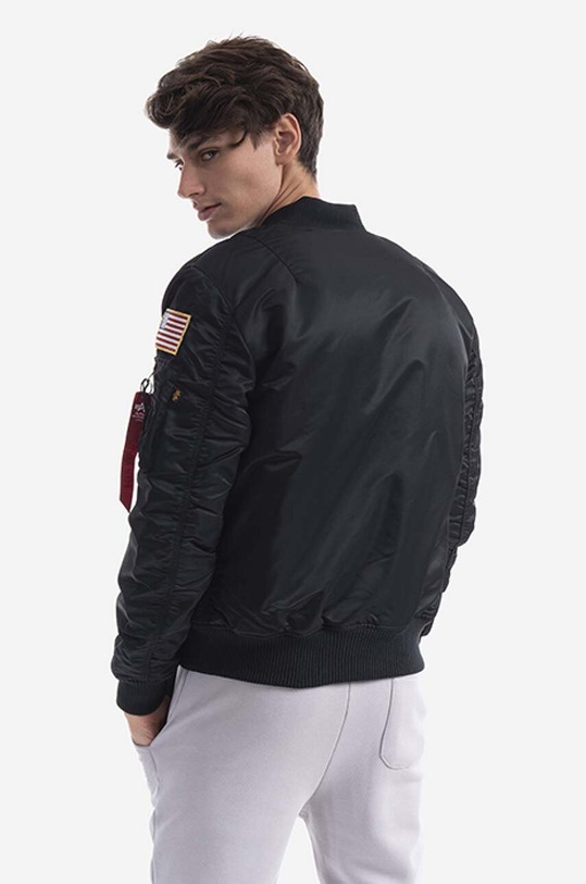 Ruházat Alpha Industries bomber dzseki MA-1 VF NASA LP 16617LP 3 166107LP.03 fekete