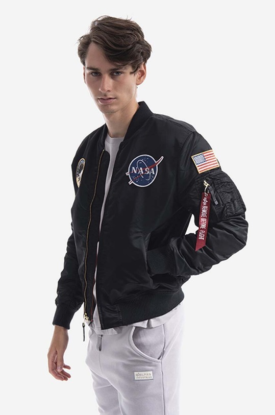Alpha Industries bomber dzseki MA-1 VF NASA LP 16617LP 3 166107LP.03 fekete
