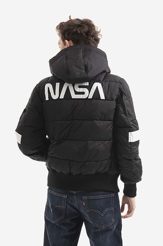 Îmbrăcăminte Alpha Industries geacă Hooded Puffer Fd Nasa 198121.03 negru
