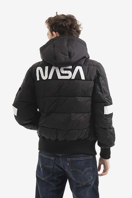 Odzież Alpha Industries kurtka Hooded Puffer Fd Nasa 198121.03 czarny