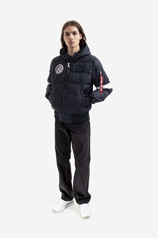 Alpha Industries rövid kabát Hooded Puffer FD NASA 198121 7 198121.07 sötétkék AA00