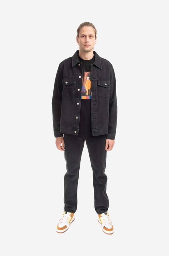 Wood Wood Ivan Denim Jacket 12235109.7051 czarny AA00