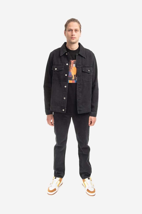 Яке Wood Wood Ivan Denim Jacket 12235109-7051 BLACK 12235109.7051 черен AA00