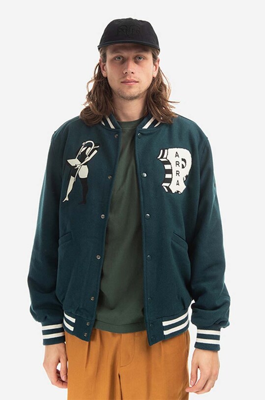 by Parra wool bomber jacket Cloudy Star Varsity without green 48240