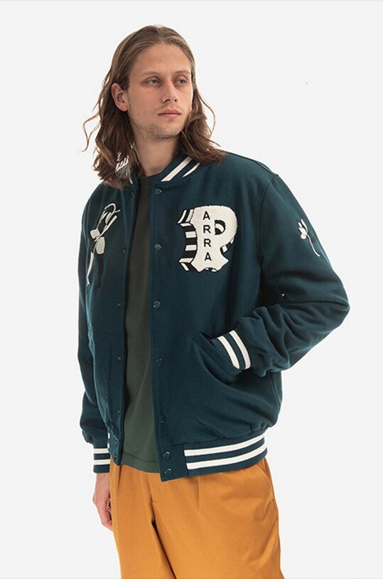 by Parra wool bomber jacket Cloudy Star Varsity 48240
