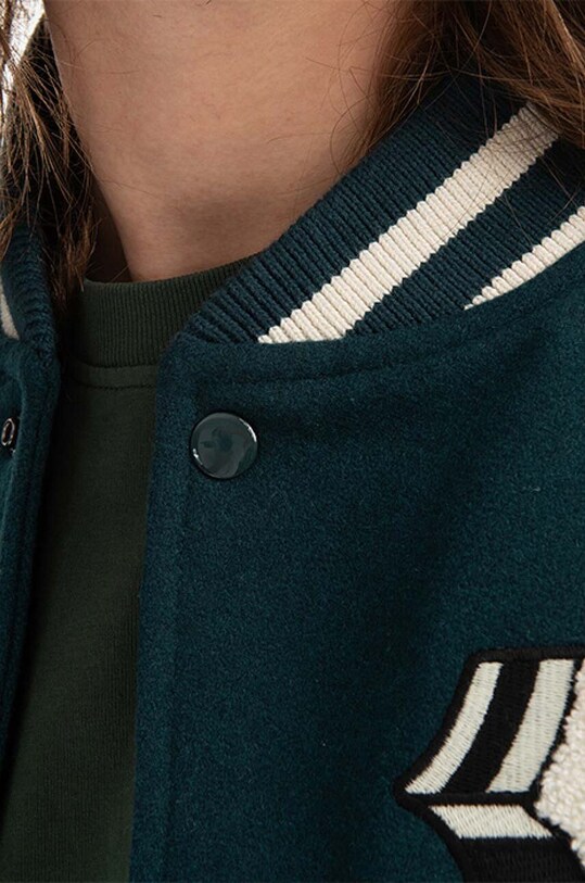 by Parra wool bomber jacket Cloudy Star Varsity green 48240