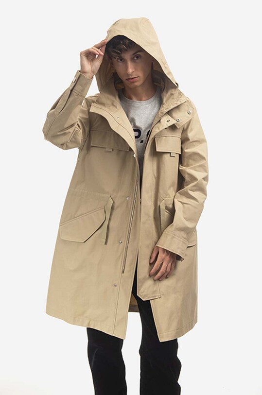 Парка A.P.C. Parka Yael з капюшоном бежевий COEGJ.H30178