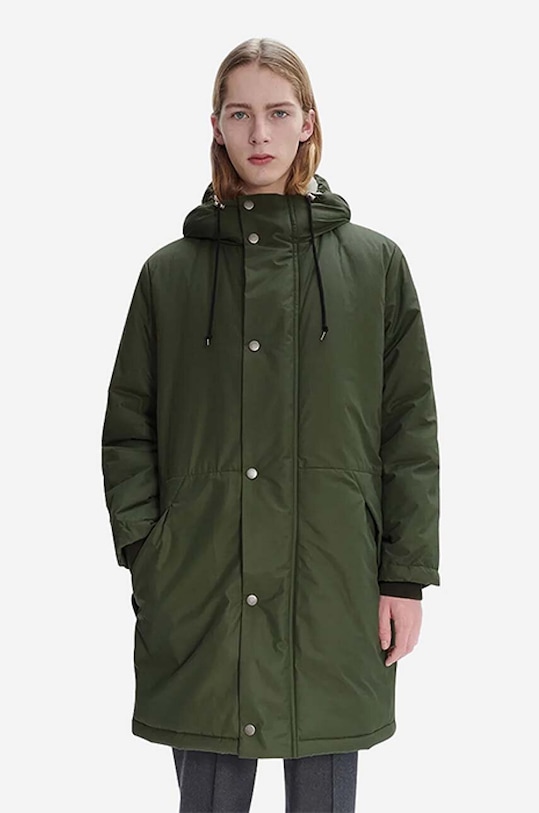 Куртка A.P.C. Parka Hector з капюшоном зелений COEZV.H30179
