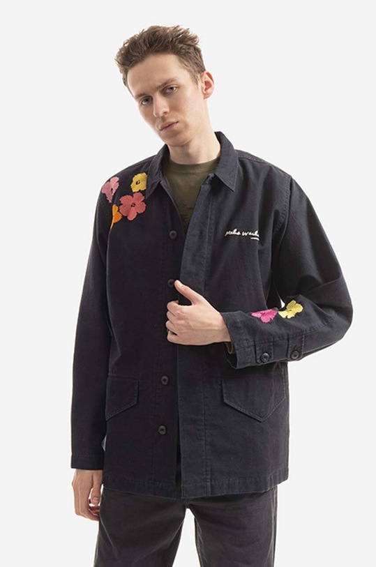 Maharishi jacket Flowers x Warhol 3675.BLACK