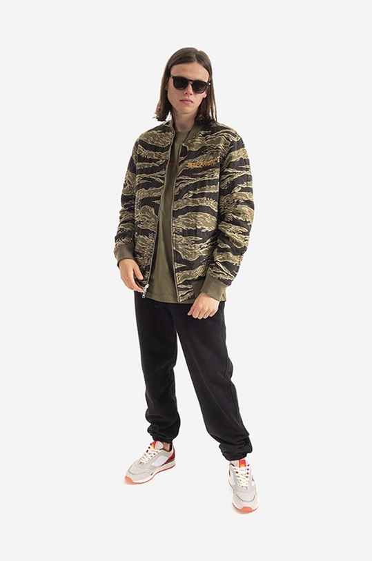 Maharishi geacă bomber cu două fețe verde 8046.OLIVE