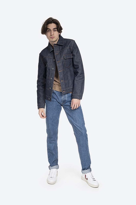 Бавовняна джинсова куртка A.P.C. Kurtka A.P.C. Veste Jean Work CODBS-H02191 INDIGO CODBS.H02191 темно-синій AA00