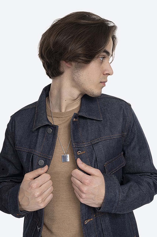 Бавовняна джинсова куртка A.P.C. Kurtka A.P.C. Veste Jean Work CODBS-H02191 INDIGO темно-синій CODBS.H02191