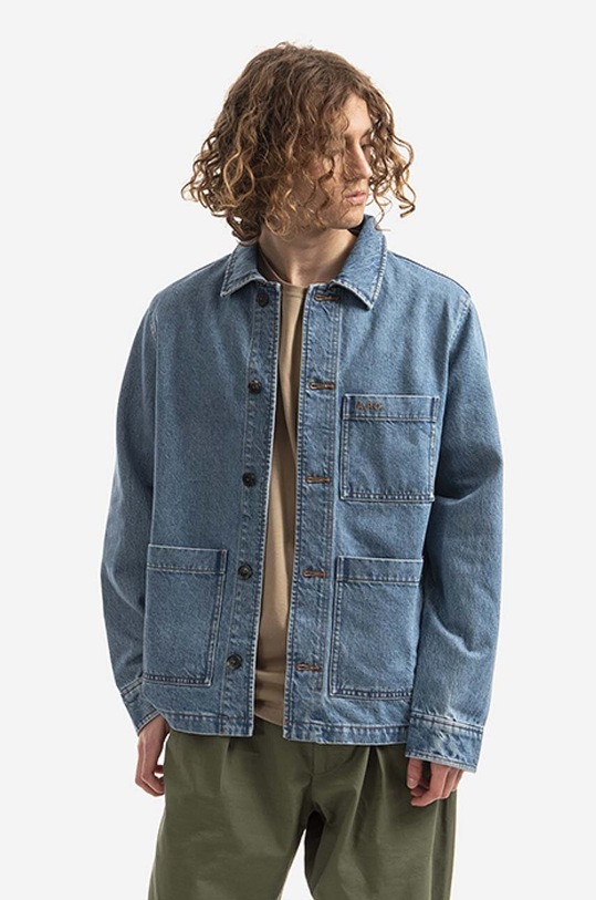 A.P.C. cotton denim jacket A.P.C. Nathanael COEVP-H02609 INDIGO without blue COEVP.H02609
