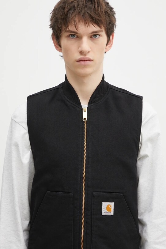 Pamučni prsluk Carhartt WIP crna I026457.BLACK