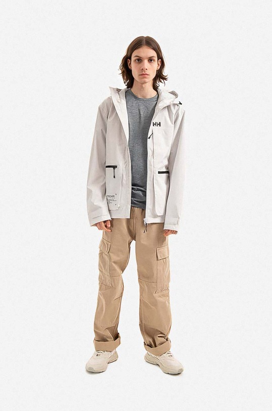Helly Hansen giacca impermeabile Move Hooded Rain Jacket 53757 bianco AA00