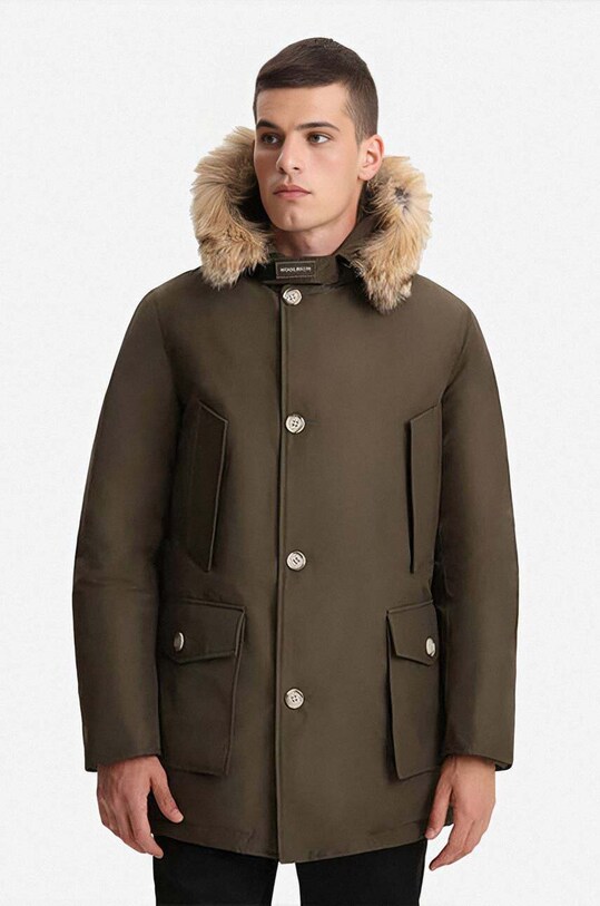 Woolrich piumino isolamento in piuma verde CFWOOU0482MRUT0001