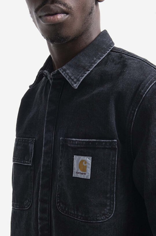 Carhartt WIP geacă din denim negru I029212.BLACK.STON