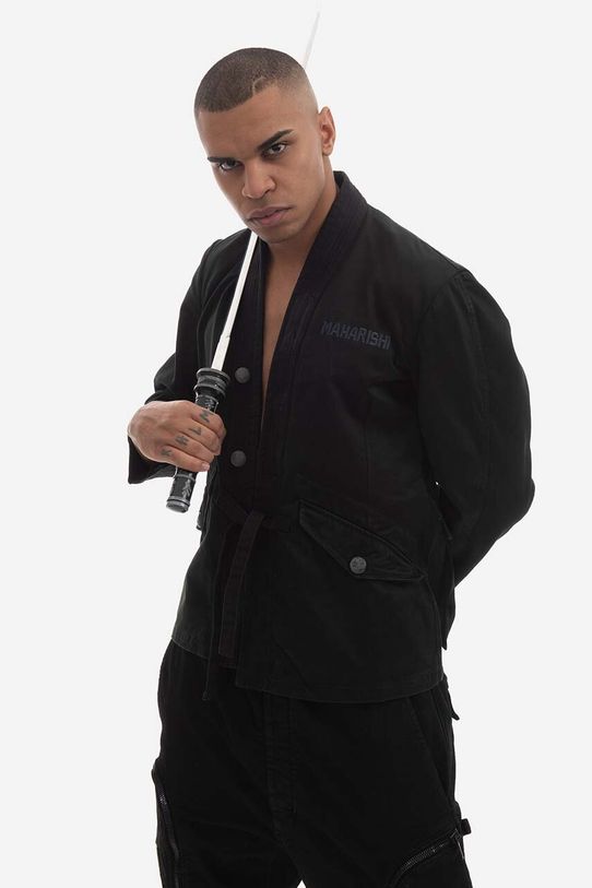 Bunda Maharishi Upcycled M59 Field Kimono Vintage 4096 BLACK nezateplené černá 4096.BLACK