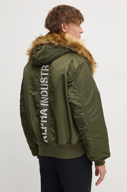 Odzież Alpha Industries kurtka 45P Hooded Custom 113145.257 zielony