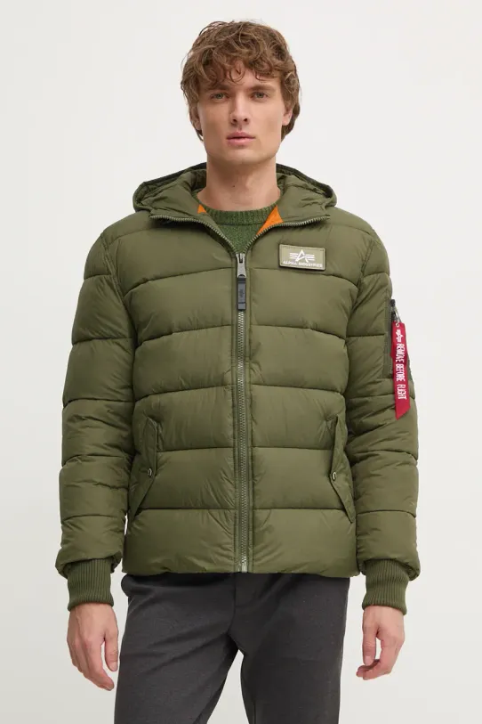 Alpha Industries rövid kabát Hooded Puffer Alpha FD szigetelt zöld 118113.257