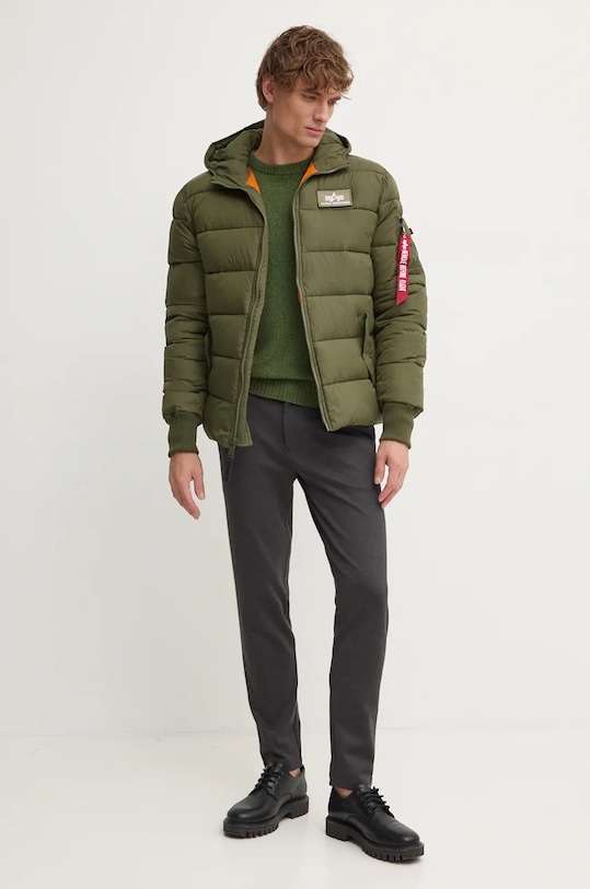 Alpha Industries rövid kabát Hooded Puffer Alpha FD 118113.257 zöld AA00