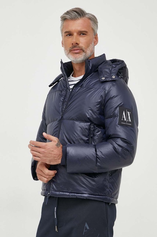 Пухова куртка Armani Exchange з утепленням темно-синій 8NZB70.ZNYNZ.NOS