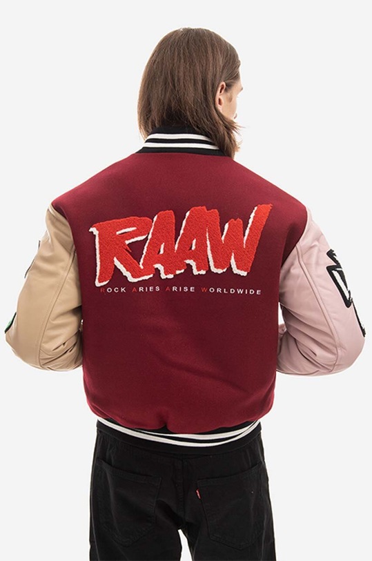 Aries bomber jacket maroon AR70200