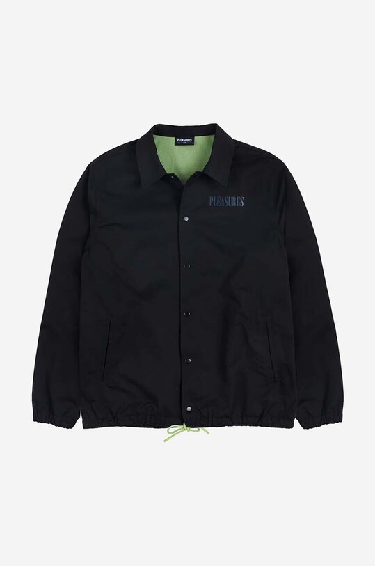 PLEASURES geacă Bended Coach Jacket negru P23SP005