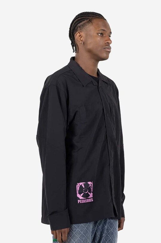 PLEASURES shirt Stare Long Sleeve Overshirt P23SP013 black