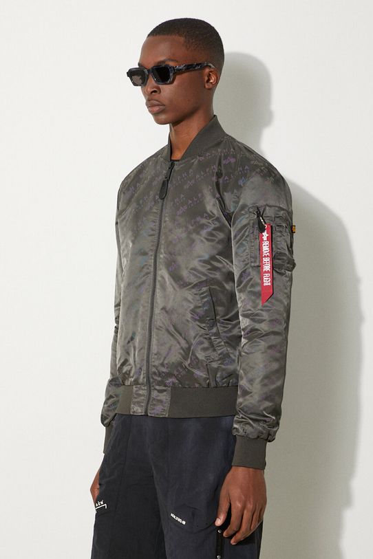 Αναστρέψιμο μπουφάν bomber Alpha Industries MA-1 LW AOP Rainbow γκρί 106109.136