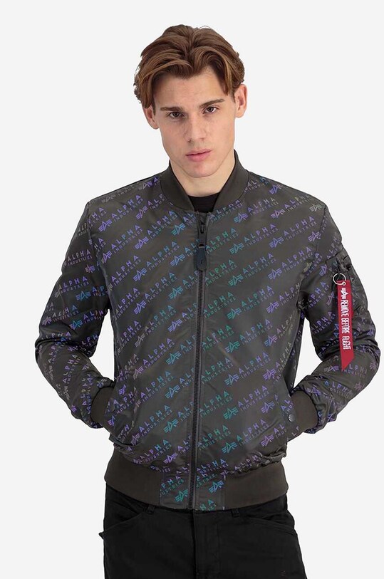 Alpha Industries geacă bomber cu două fețe MA-1 LW AOP Rainbow 106109.136 gri