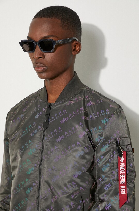 Dvostrana bomber jakna Alpha Industries MA-1 LW AOP Rainbow Ref. 106109.136 siva