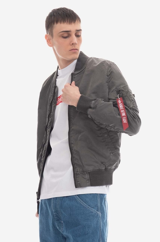 Bomber bunda Alpha Industries MA-1 VF LW Battlewash 106110 89 106110.89 šedá