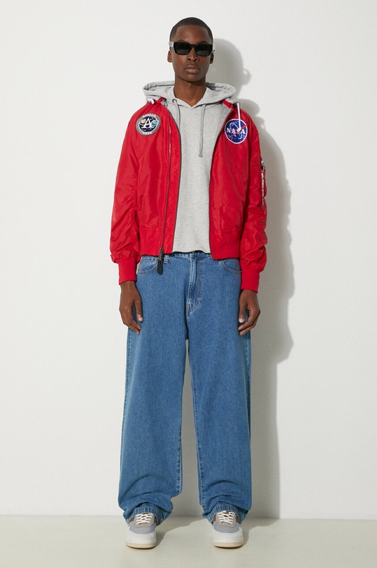 Alpha Industries bomber jacket Alpha Industries MA-1 Zip Hood Apollo 136106 665 136106.665 red AA00