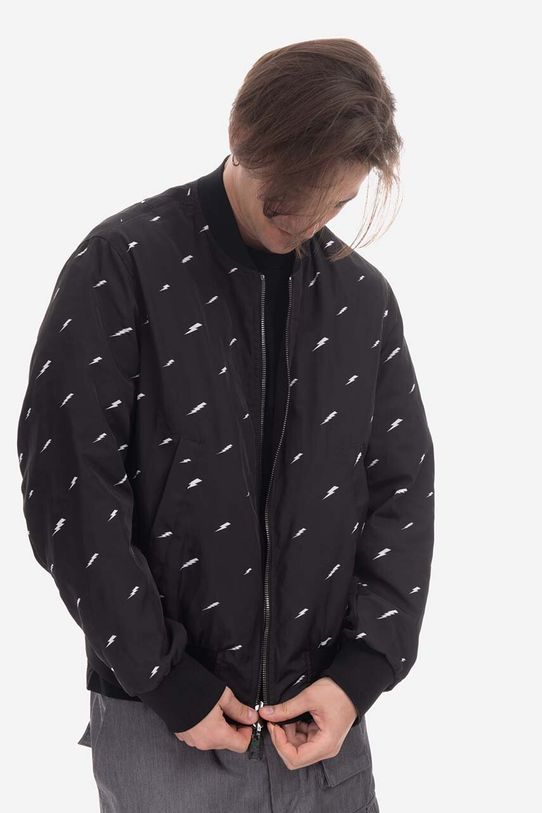 Oboustranná bomber bunda Neil Barett Reversible Oversixed Bomb PBSP051R-U004C 1179 přechodné černá PBSP051R.U004C