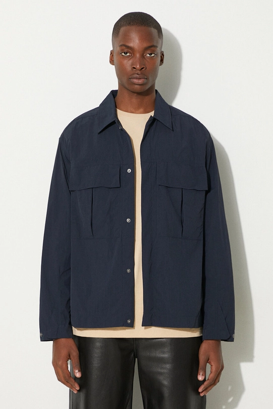 Bunda Wood Wood Lennon Nylon Overshirt 12315301-5066 NAVY nezateplené námořnická modř 12315301.5066