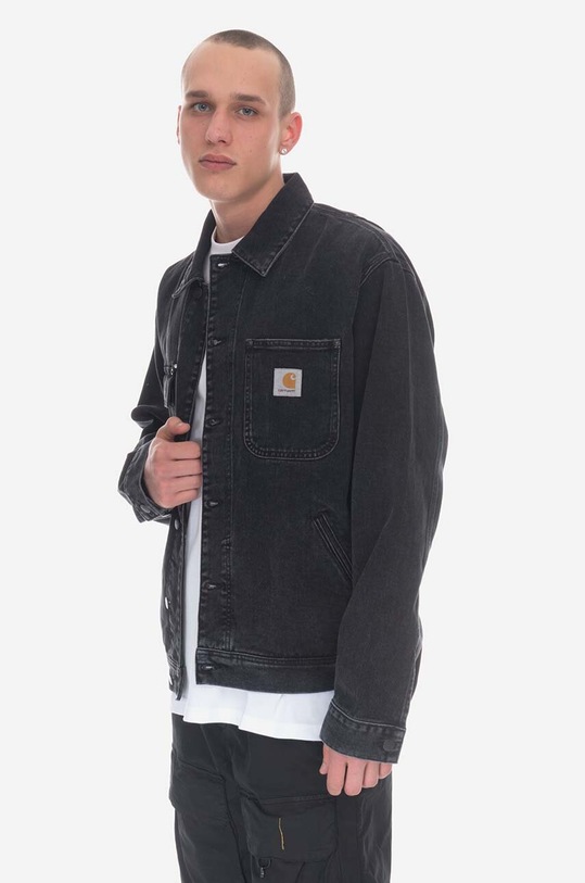 Odzież Carhartt WIP kurtka jeansowa Saledo Jacket I031925 czarny