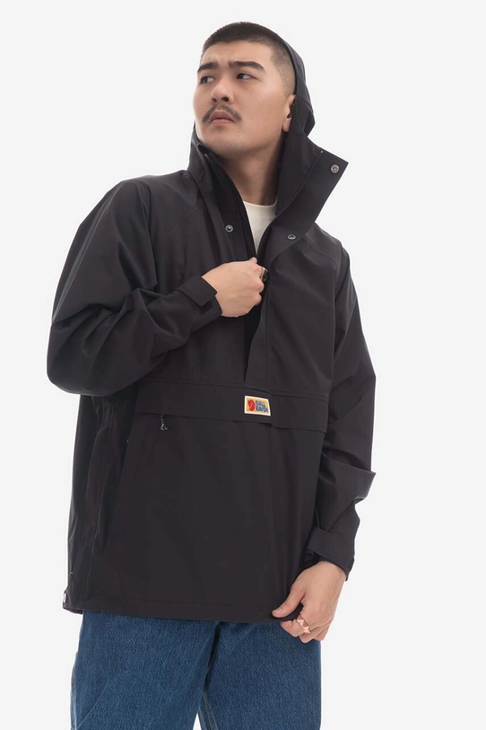 Дощовик Fjallraven Vardag Hydratic Anorak з капюшоном чорний F86688.550