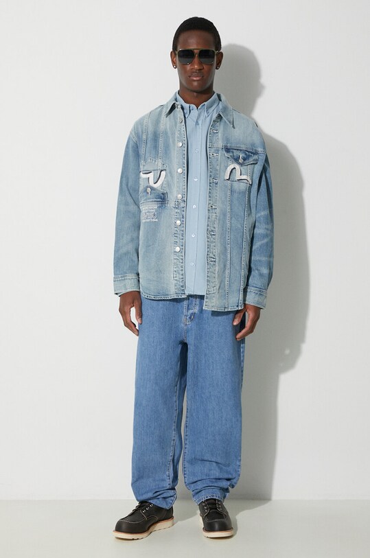 Evisu kurtka jeansowa 2ESHTM3SJ717XXDN niebieski AA00