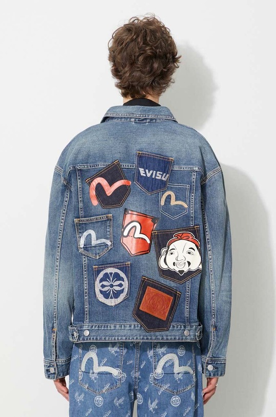 Evisu kurtka 2ESHTM3DJ720LFCS nieocieplane niebieski 2ESHTM3DJ720LFCS