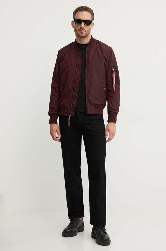Alpha Industries kurtka bomber 191103 bordowy SS24