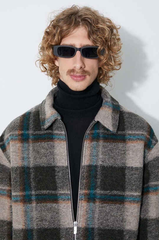 Filling Pieces wool blend jacket Flannel 60622209927 gray