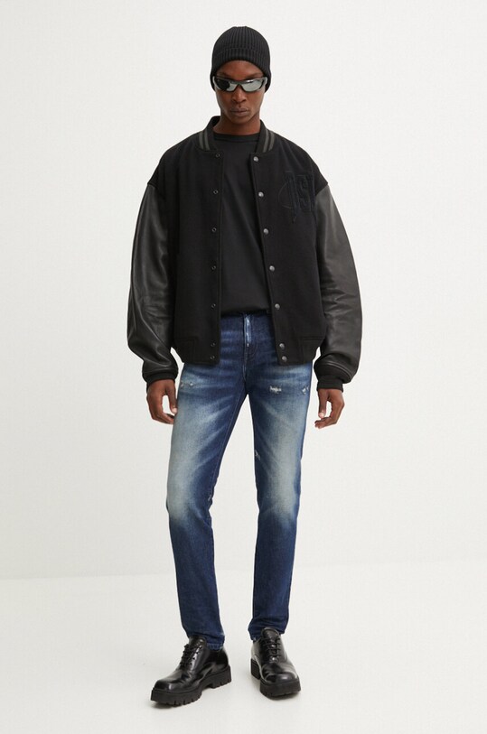 Diesel jacheta bomber din lana L-NYMAN A14414.0LHAL negru AA00