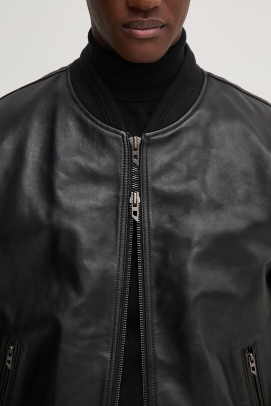 Diesel geaca bomber de piele L-KHAN A14435.0HJAC negru