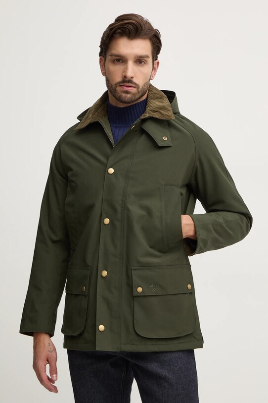 Barbour geaca Winter Ashby Jacket cu captuseala verde MWB1001