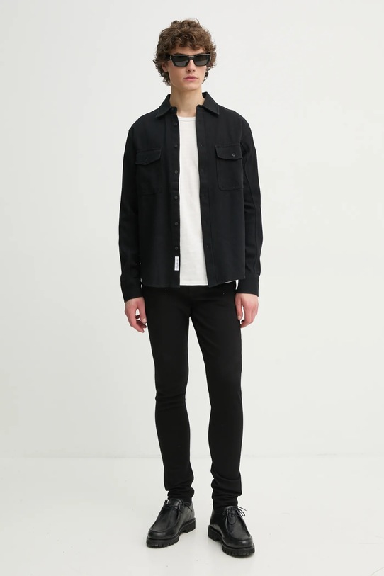 Košeľa Rag & Bone MED24F0004ZDBL čierna AA00