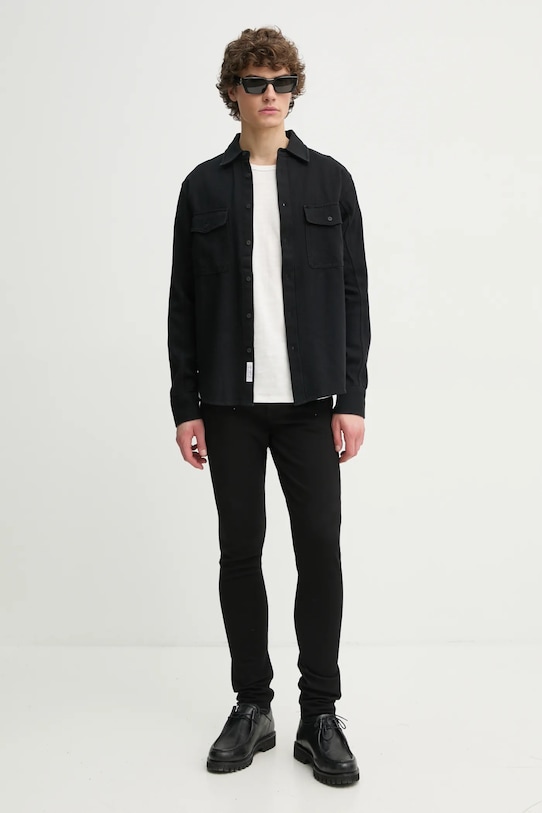 Košeľa Rag & Bone MED24F0004ZDBL čierna AA00