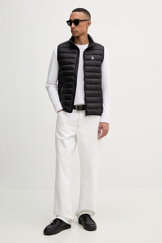 U.S. Polo Assn. bezrękawnik męski Bound Quilted Gilet MUP3267 czarny AA00